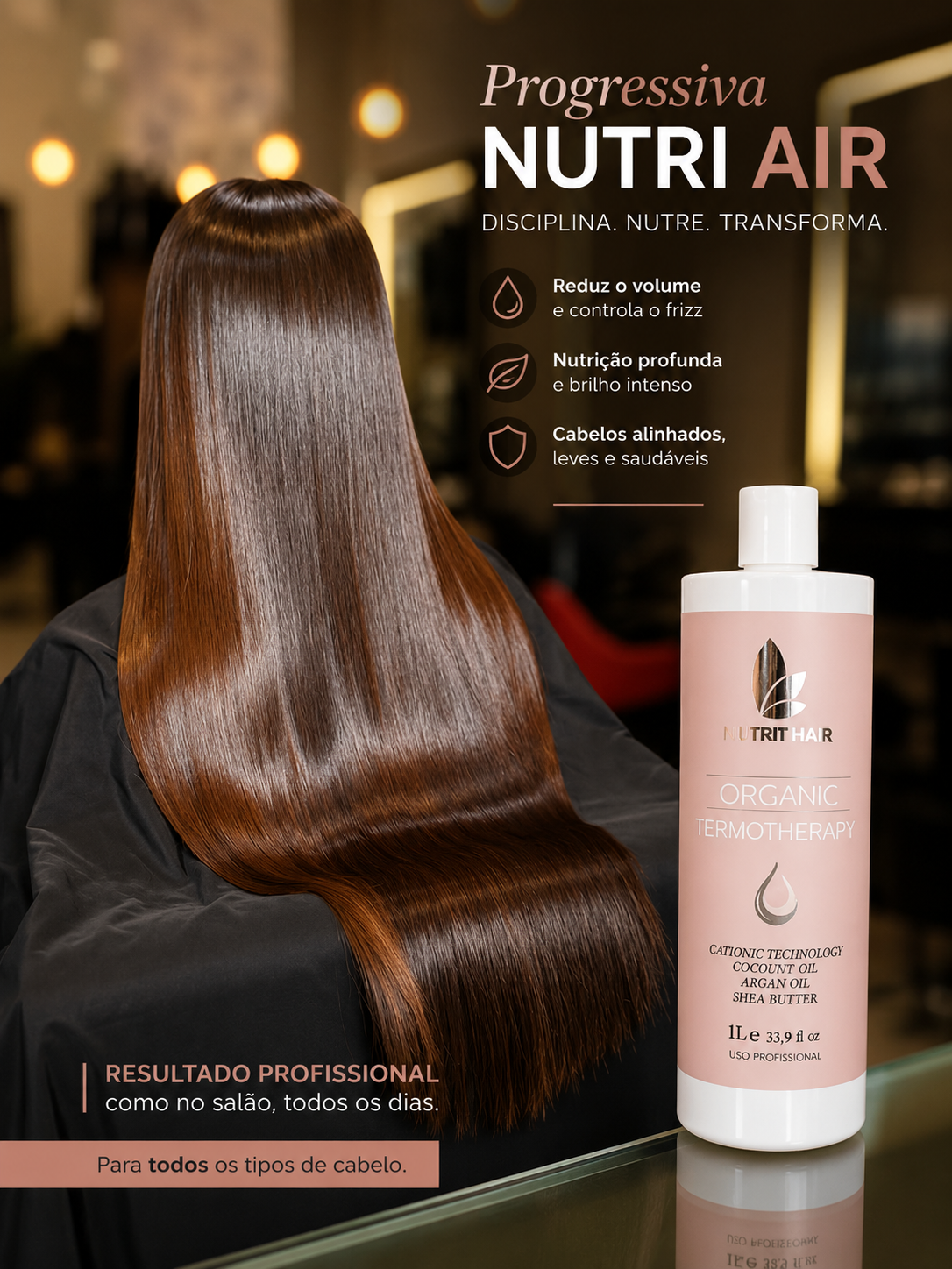 Resultado real 4 de progressiva Nutri Hair